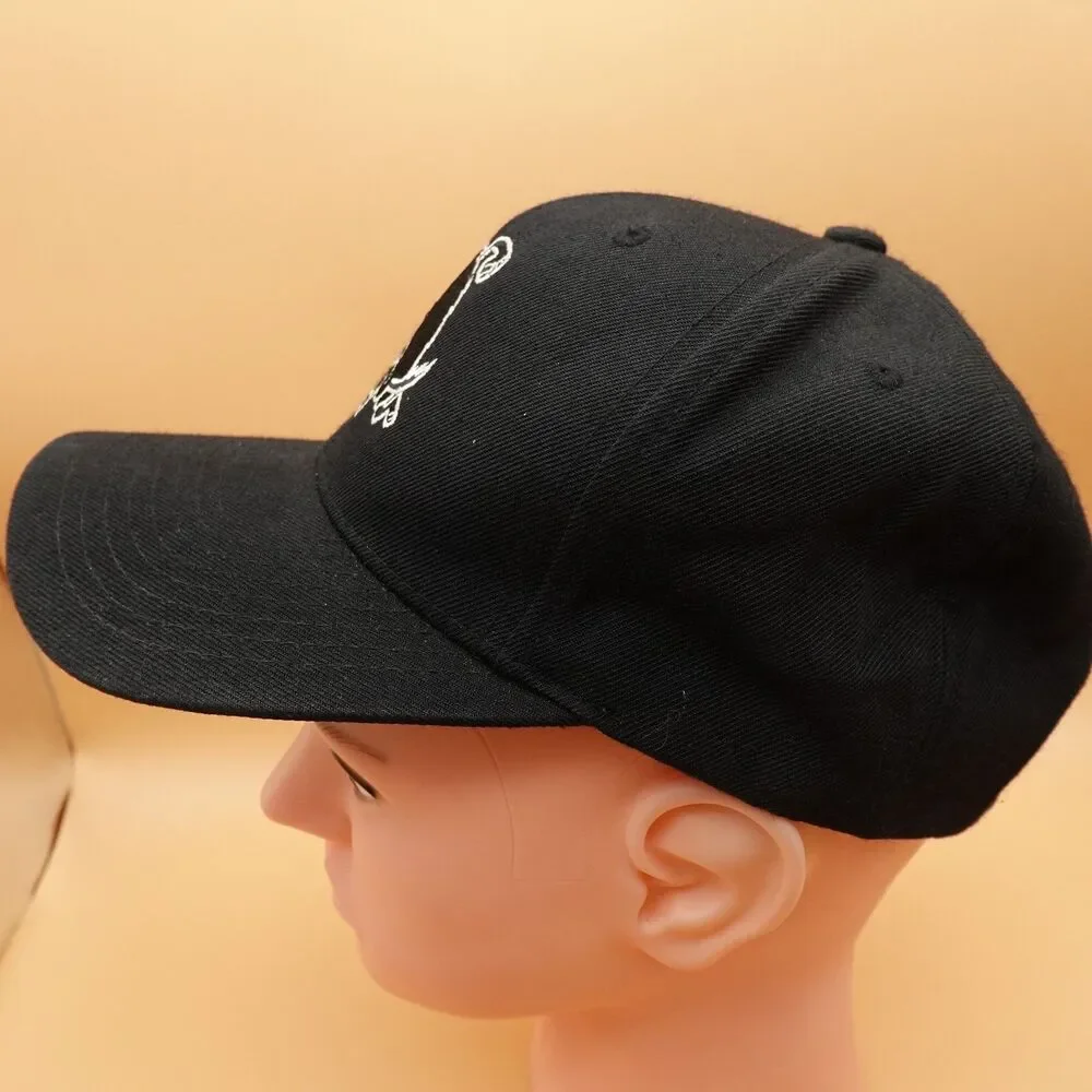 Angry Dog Hat Cap Snap Back Embroidered Cartoon Graphic Yupoong Mens Classic